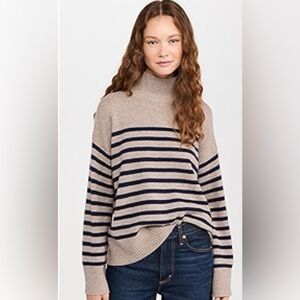 DEMYLEE Paige Stripe Turtleneck Sweater